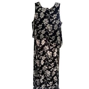 Chico's Black and White Floral Mini Dress